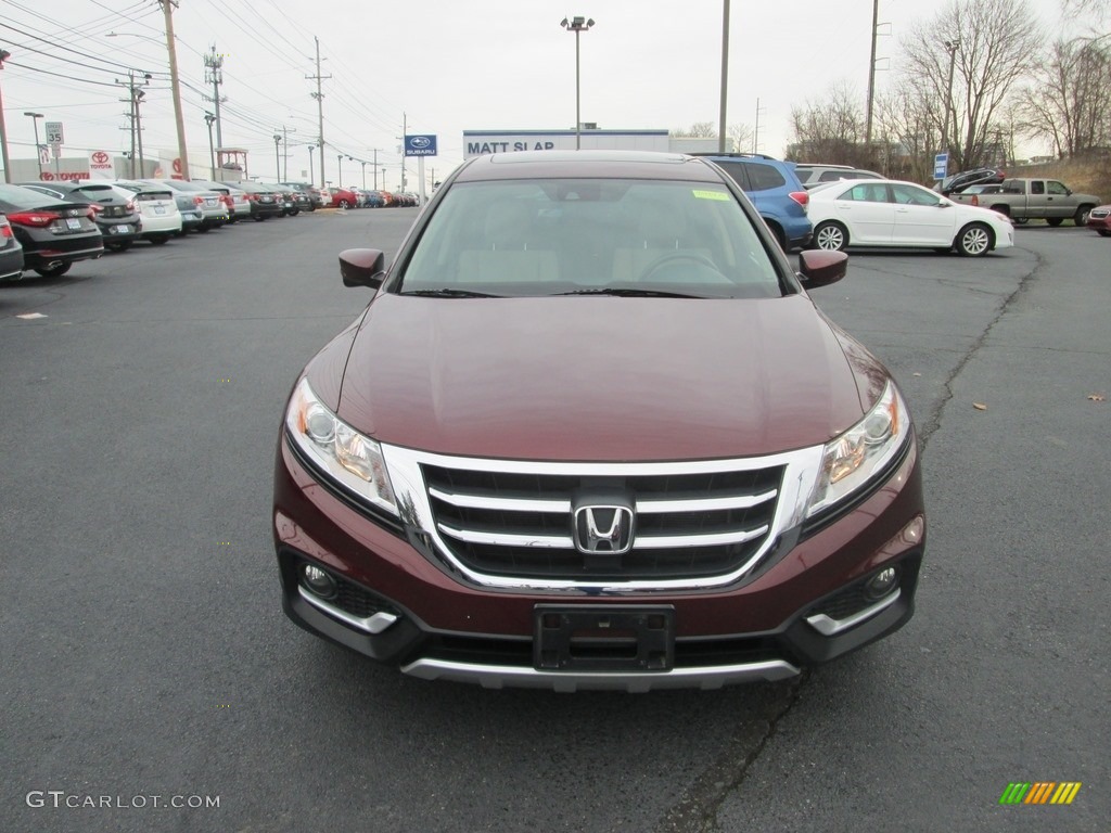 2013 Crosstour EX-L V-6 4WD - Basque Red Pearl II / Ivory photo #3