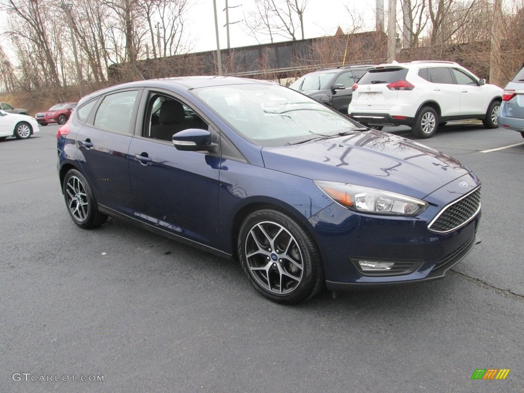 Kona Blue 2017 Ford Focus SEL Hatch Exterior Photo #131237253