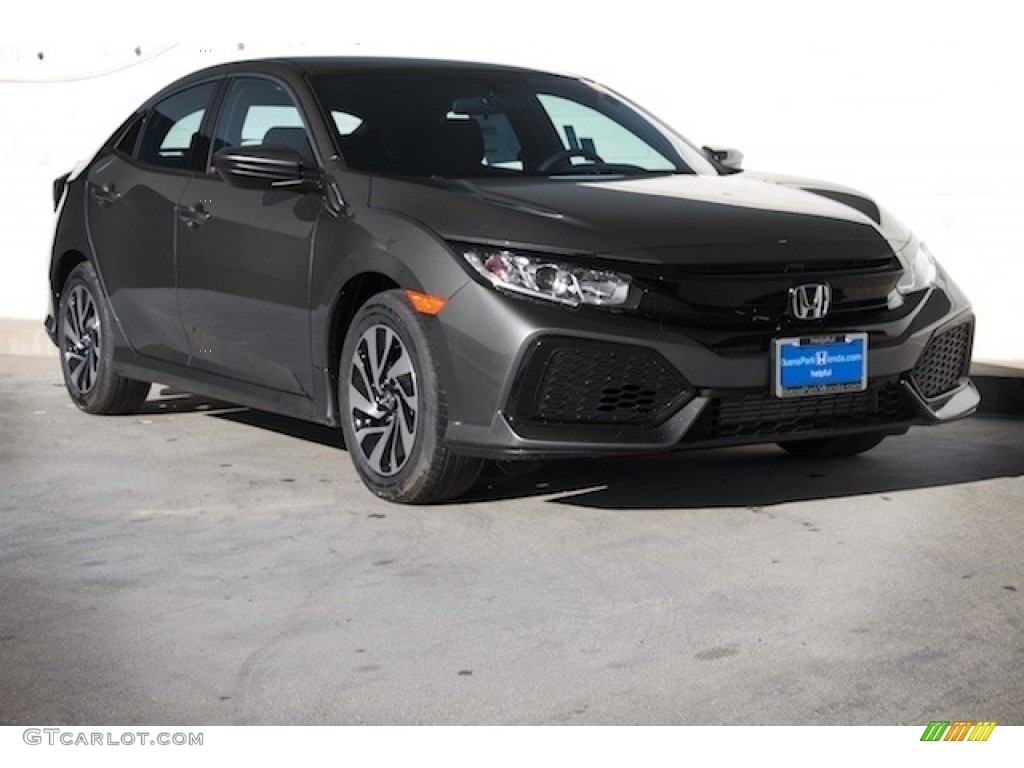 2019 Civic LX Hatchback - Polished Metal Metallic / Black photo #1