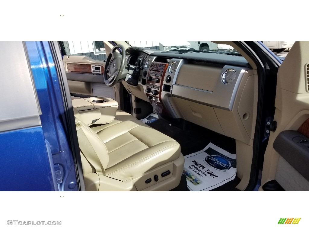 2010 F150 Lariat SuperCrew 4x4 - Dark Blue Pearl Metallic / Tan photo #16