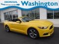 2016 Triple Yellow Tricoat Ford Mustang V6 Convertible  photo #1