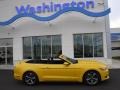 2016 Triple Yellow Tricoat Ford Mustang V6 Convertible  photo #5