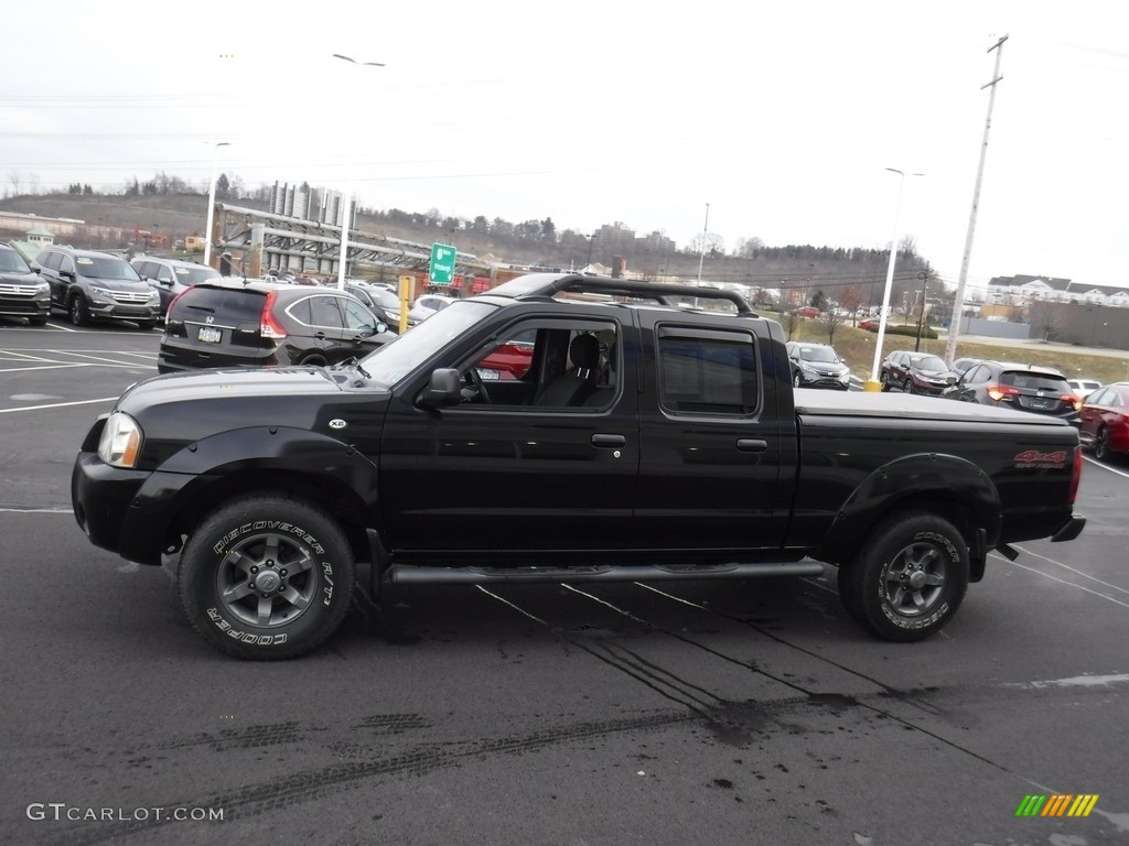 2004 Frontier XE V6 Crew Cab 4x4 - Super Black / Charcoal photo #7