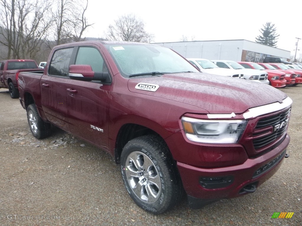 2019 1500 Big Horn Crew Cab 4x4 - Delmonico Red Pearl / Black/Diesel Gray photo #7