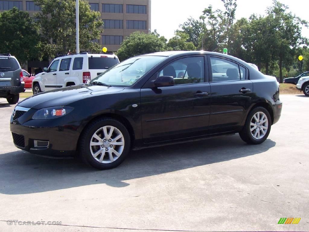 2008 MAZDA3 i Touring Sedan - Black Mica / Black photo #1