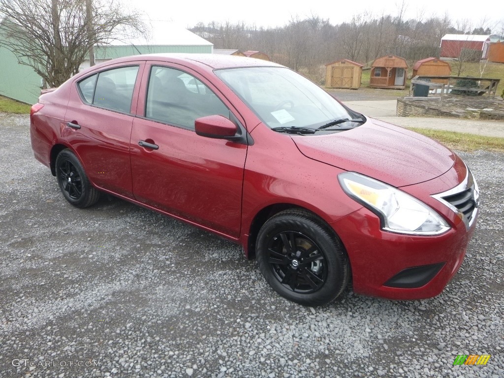 2019 Versa S Plus - Cayenne Red Metallic / Charcoal photo #1