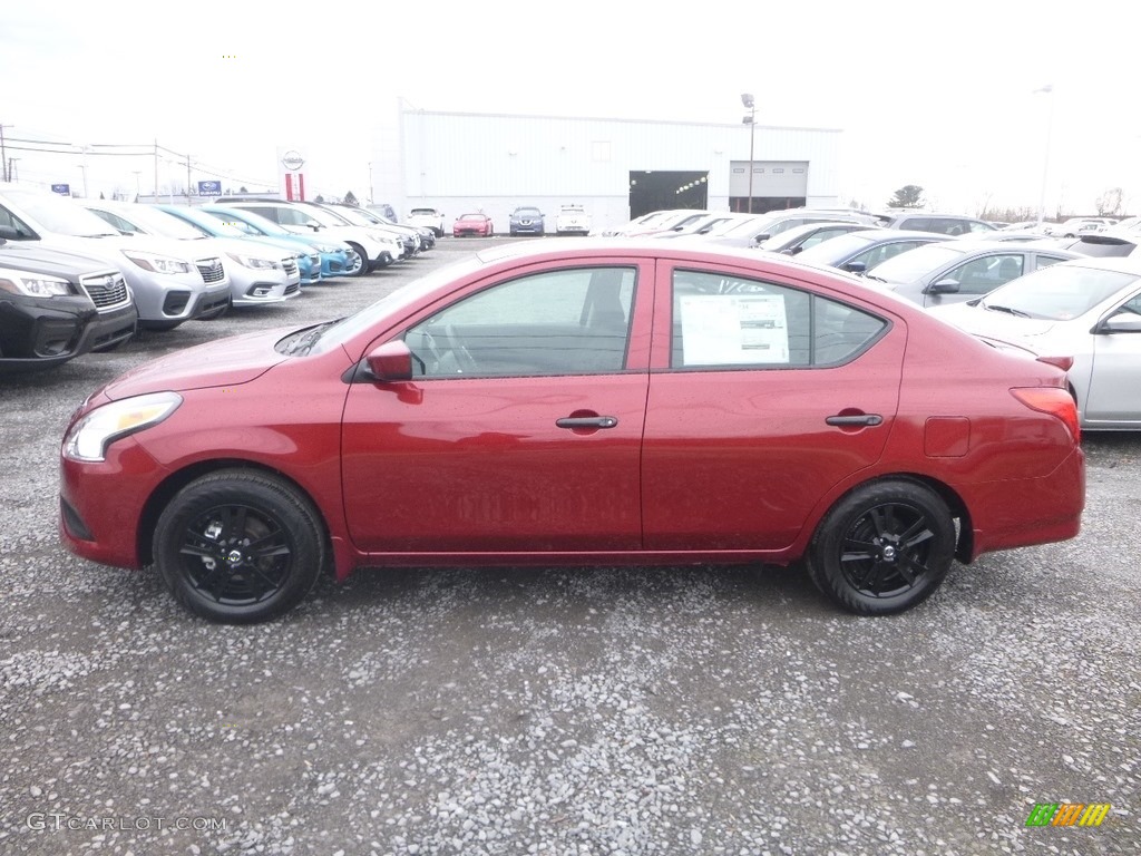 Cayenne Red Metallic 2019 Nissan Versa S Plus Exterior Photo #131258892