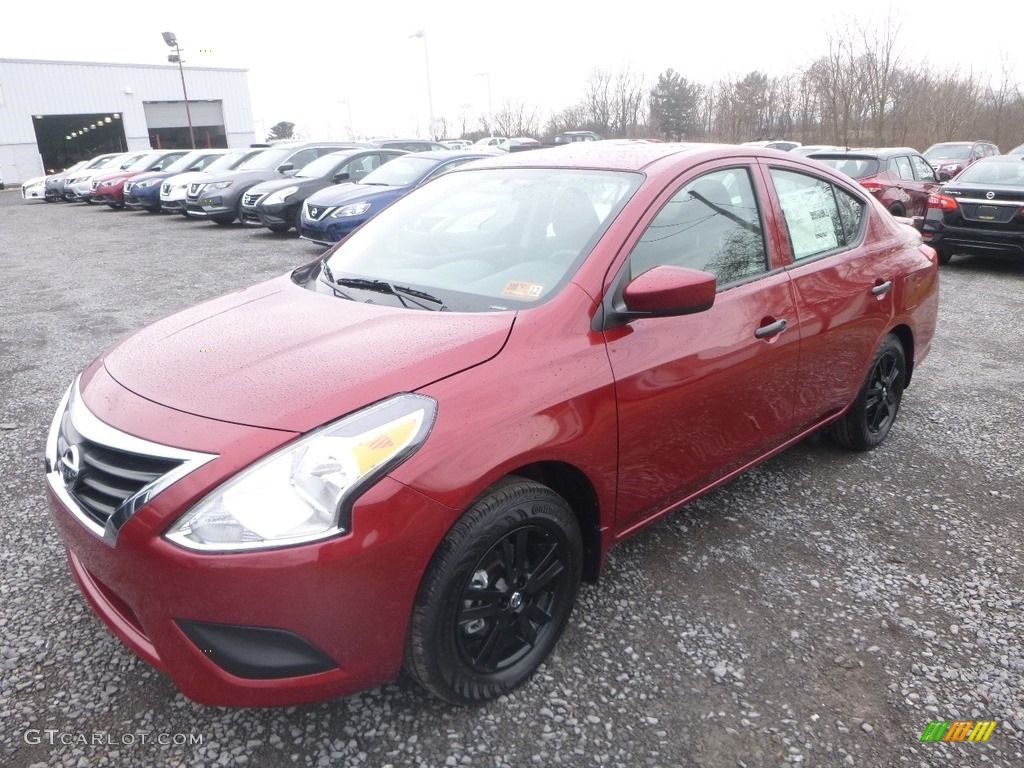 Cayenne Red Metallic 2019 Nissan Versa S Plus Exterior Photo #131258898