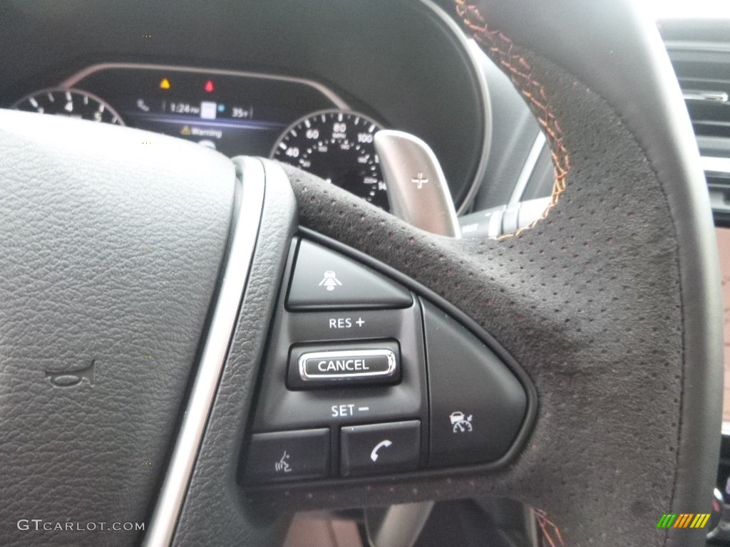 2019 Nissan Maxima SR Charcoal Steering Wheel Photo #131259618