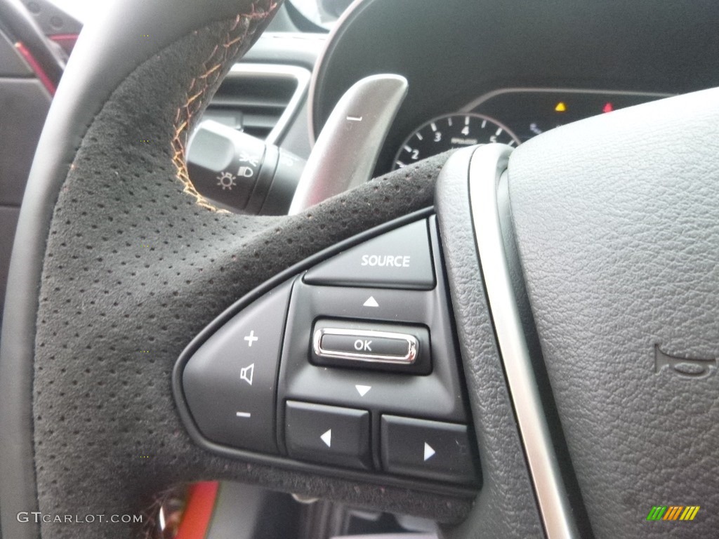 2019 Nissan Maxima SR Charcoal Steering Wheel Photo #131259627
