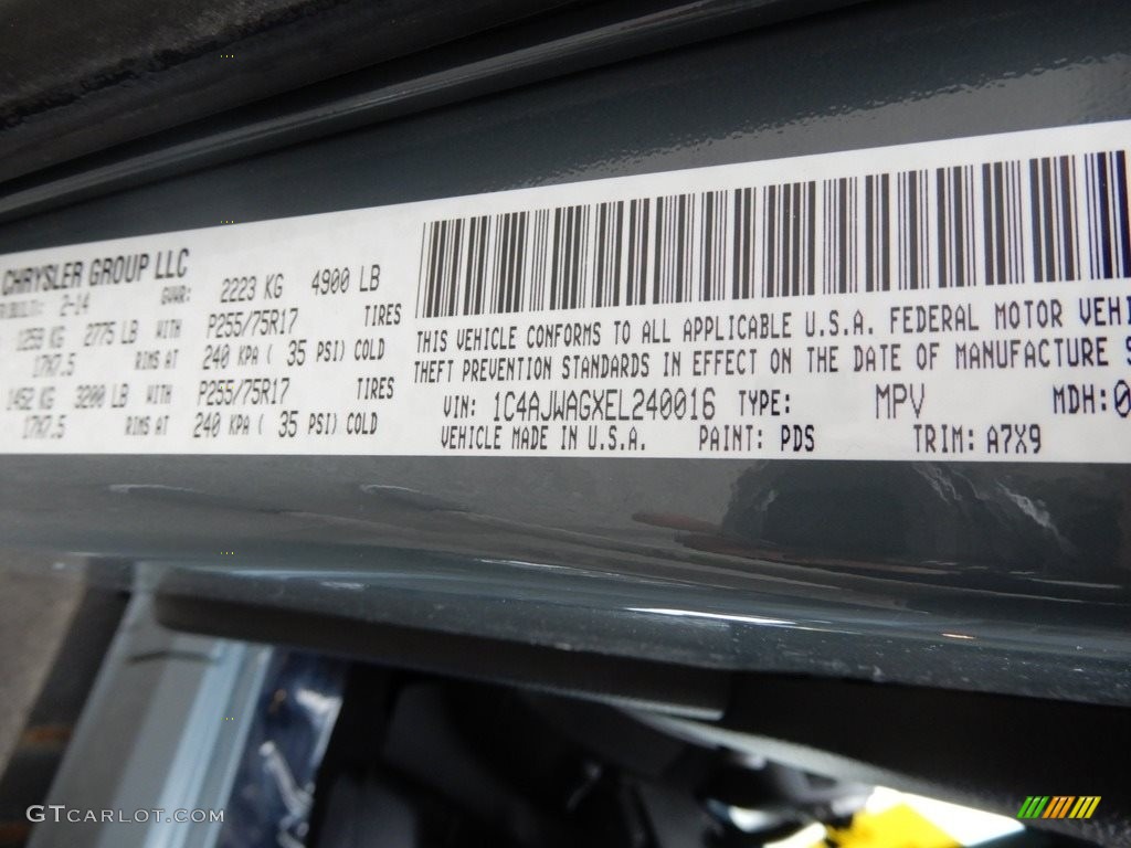 2014 Wrangler Sport 4x4 - Anvil / Black photo #16