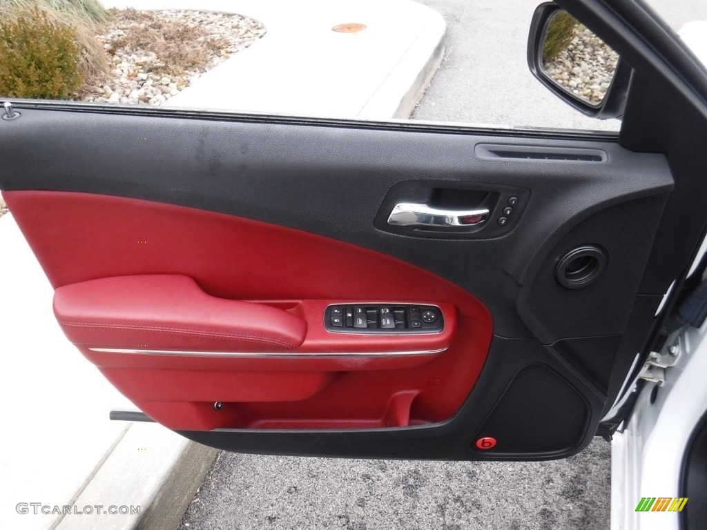 2013 Charger SXT AWD - Bright White / Black/Red photo #17