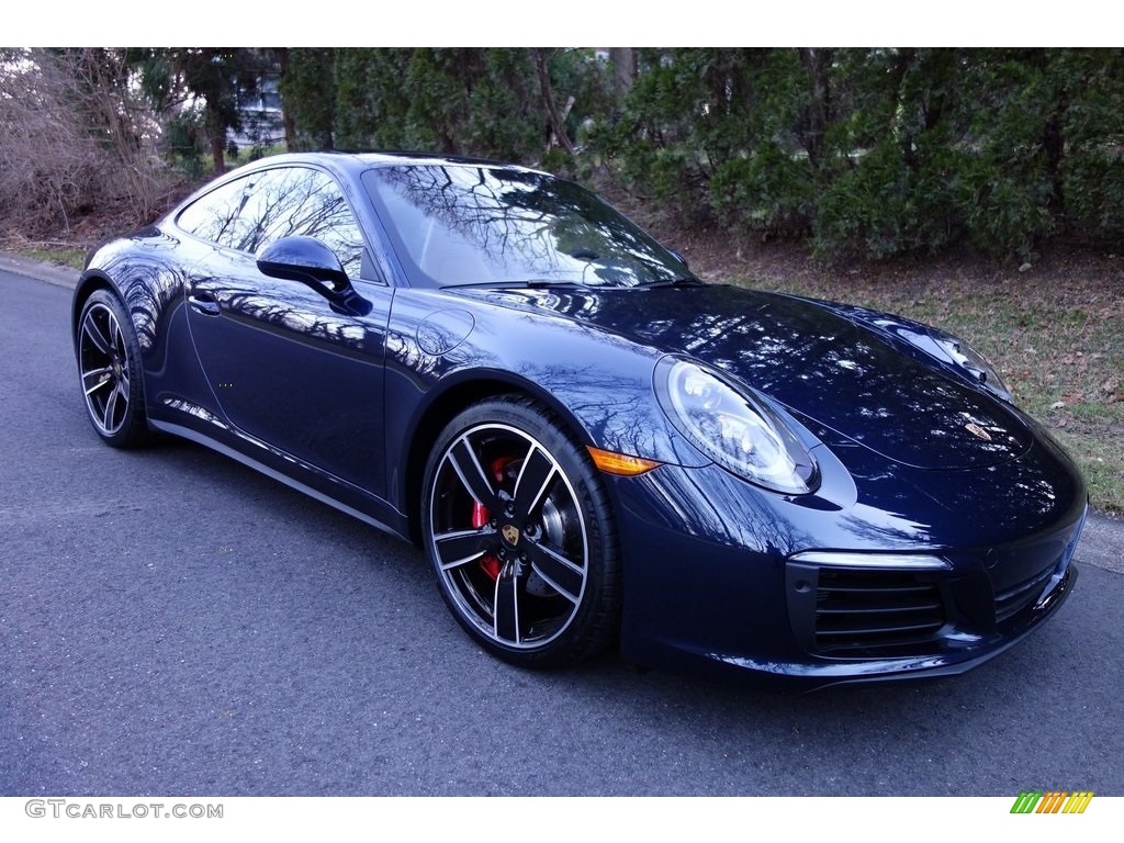 2019 911 Carrera 4S Coupe - Night Blue Metallic / Natural Espresso/Cognac photo #1