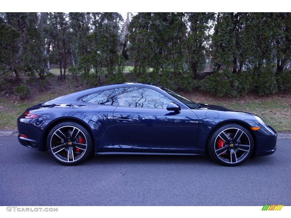 2019 911 Carrera 4S Coupe - Night Blue Metallic / Natural Espresso/Cognac photo #3