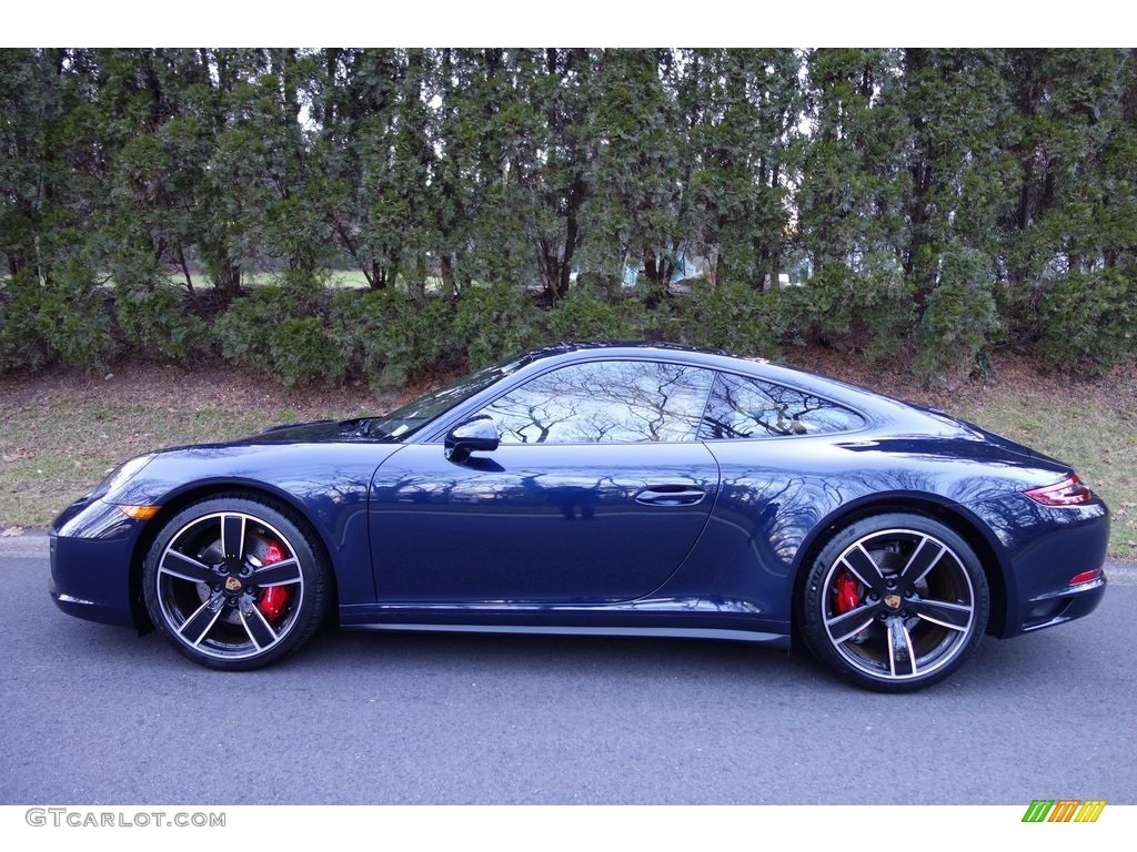 2019 911 Carrera 4S Coupe - Night Blue Metallic / Natural Espresso/Cognac photo #6
