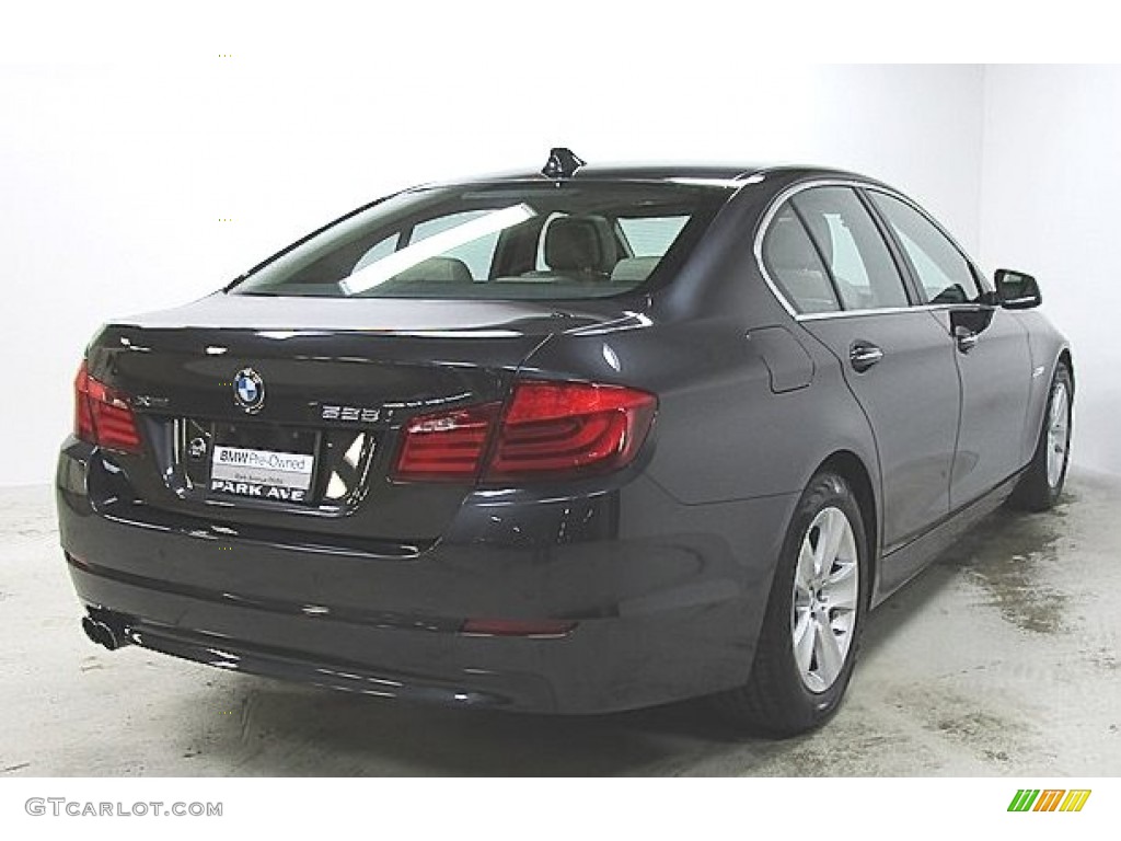 2013 5 Series 528i xDrive Sedan - Dark Graphite Metallic II / Oyster/Black photo #4