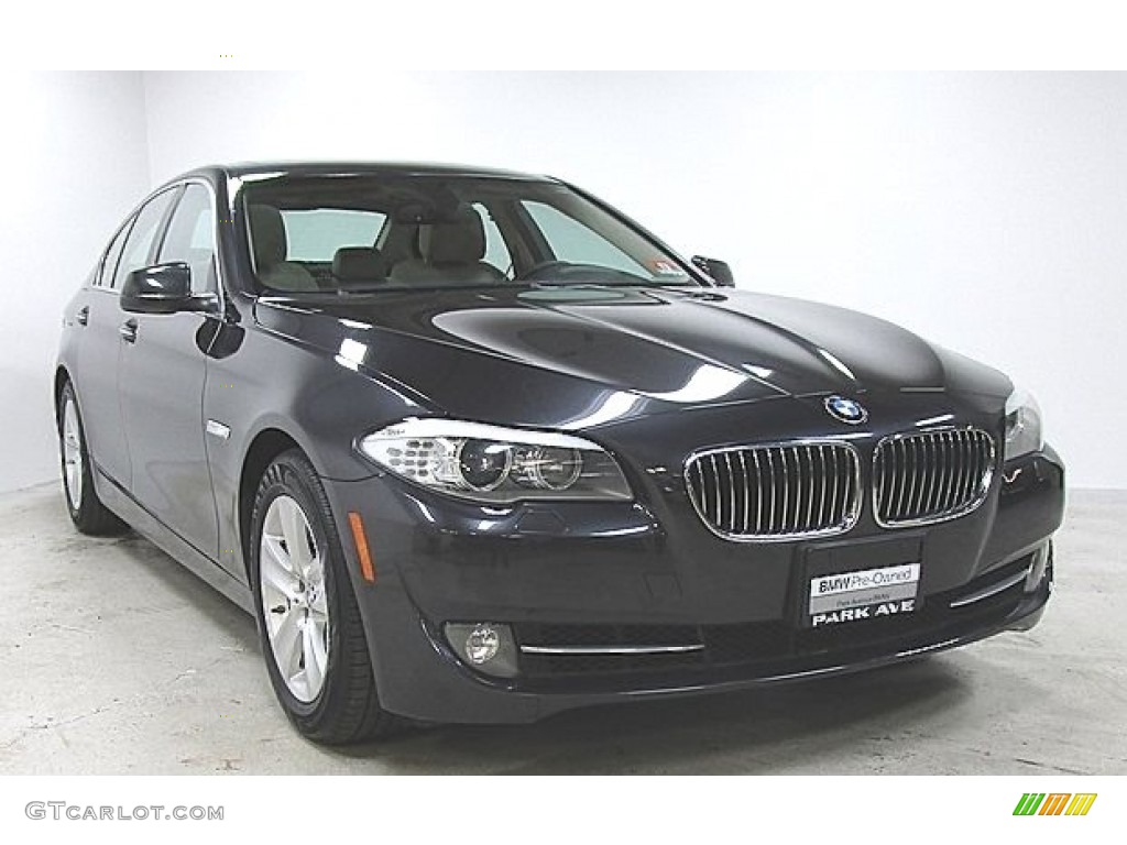 2013 5 Series 528i xDrive Sedan - Dark Graphite Metallic II / Oyster/Black photo #5