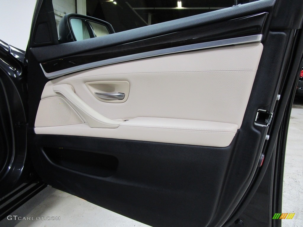 2013 5 Series 528i xDrive Sedan - Dark Graphite Metallic II / Oyster/Black photo #13