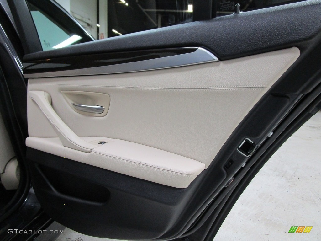 2013 5 Series 528i xDrive Sedan - Dark Graphite Metallic II / Oyster/Black photo #16