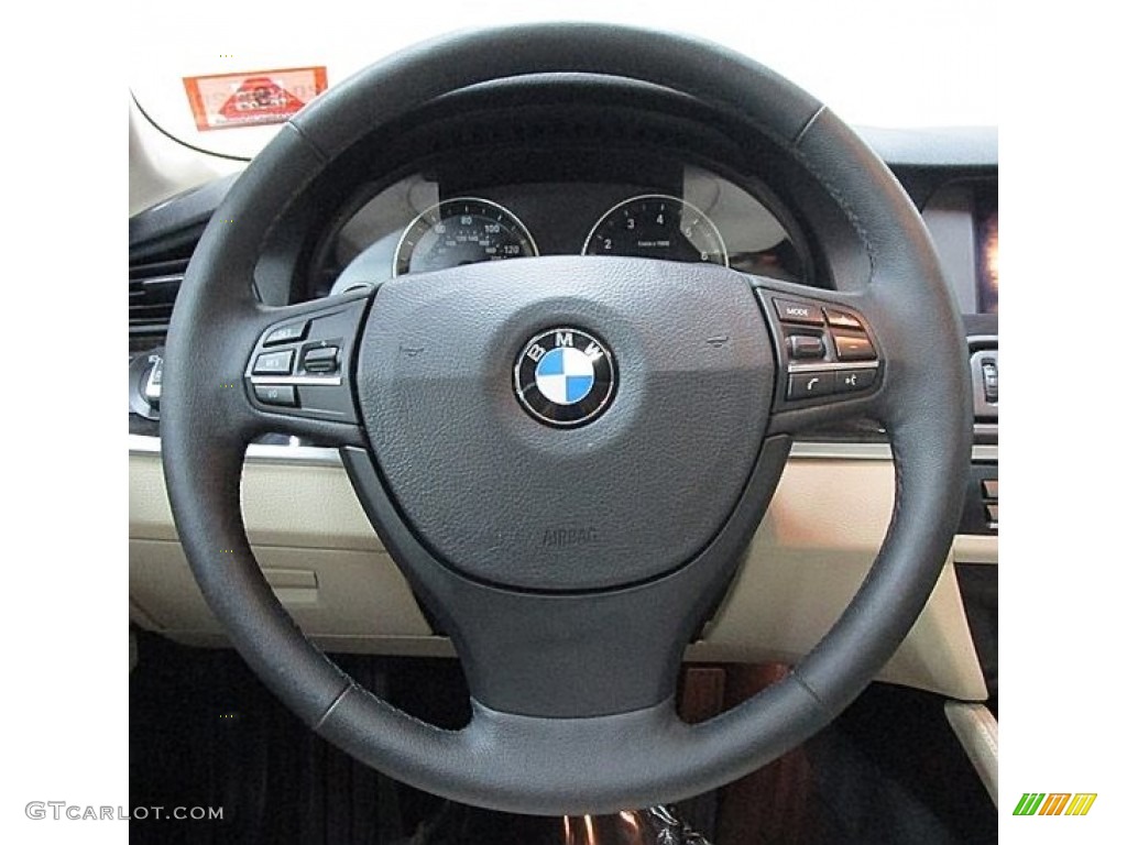 2013 5 Series 528i xDrive Sedan - Dark Graphite Metallic II / Oyster/Black photo #23