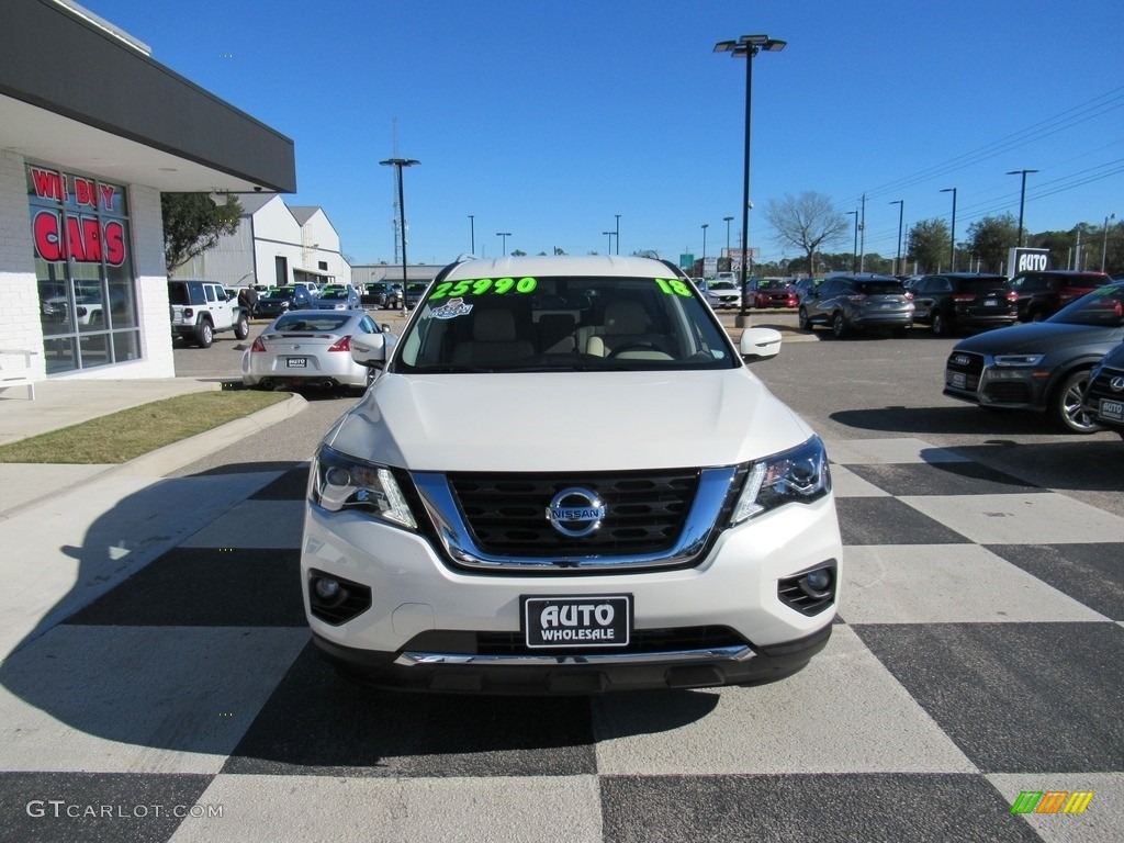 2018 Pathfinder SV - Pearl White / Almond photo #2