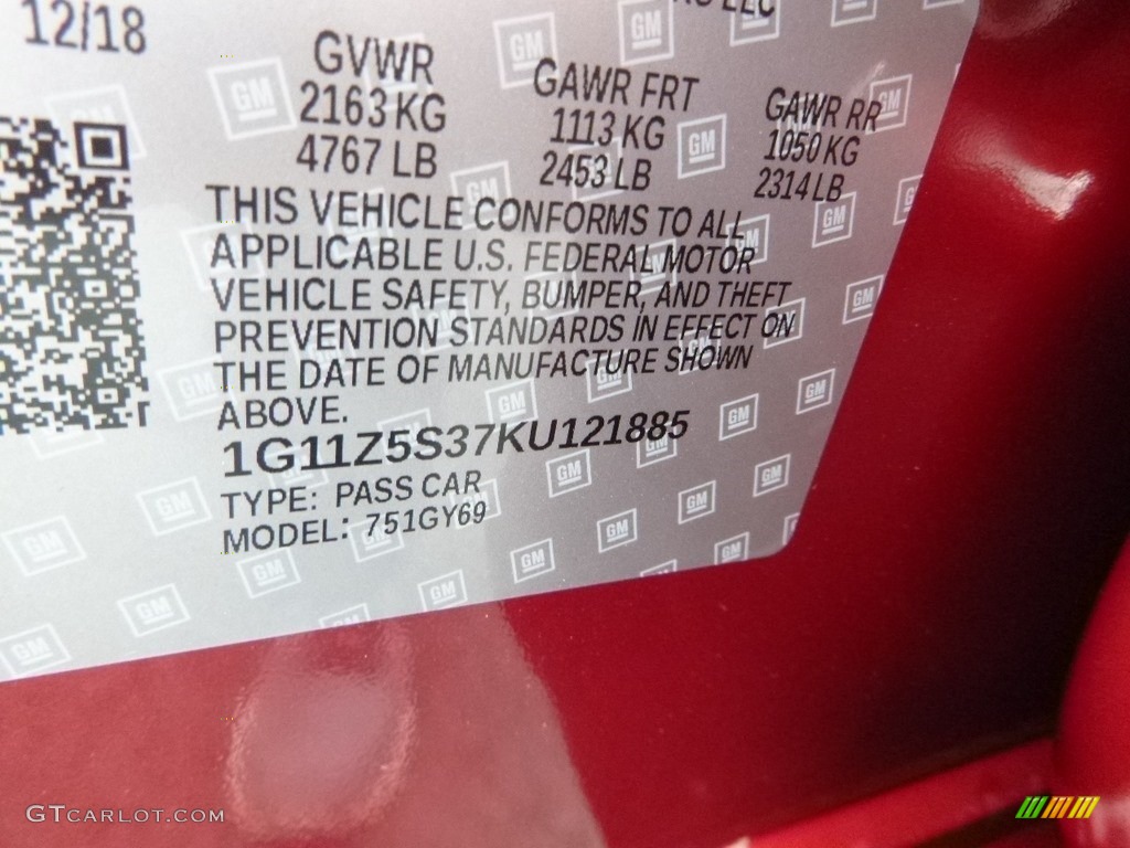 2019 Impala LT - Cajun Red Tintcoat / Jet Black photo #17