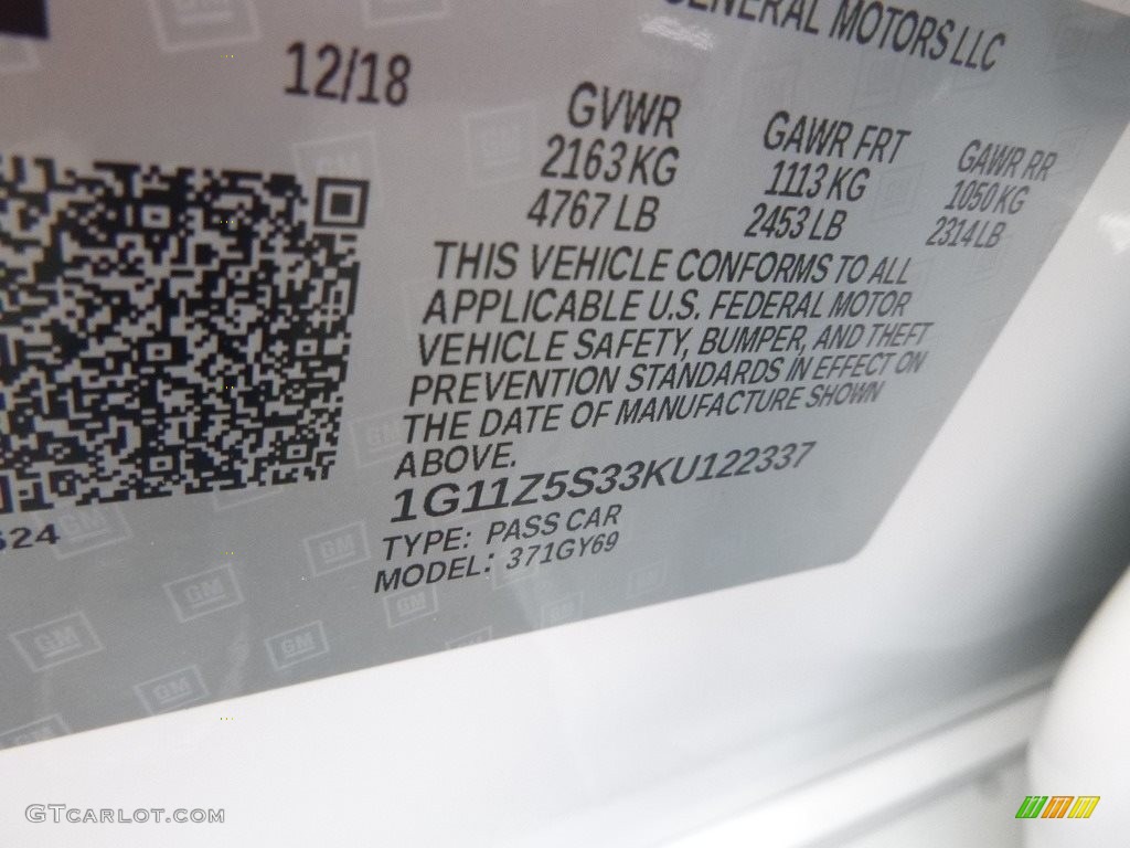 2019 Impala LT - Summit White / Jet Black photo #15