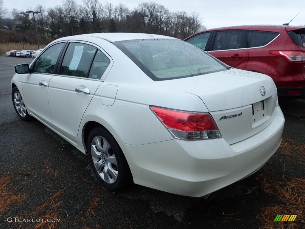 2008 Accord EX-L V6 Sedan - White Diamond Pearl / Ivory photo #2