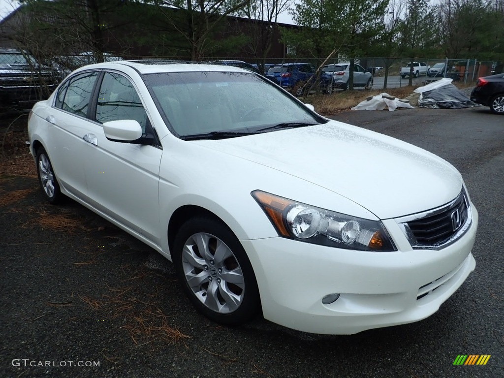 2008 Accord EX-L V6 Sedan - White Diamond Pearl / Ivory photo #4