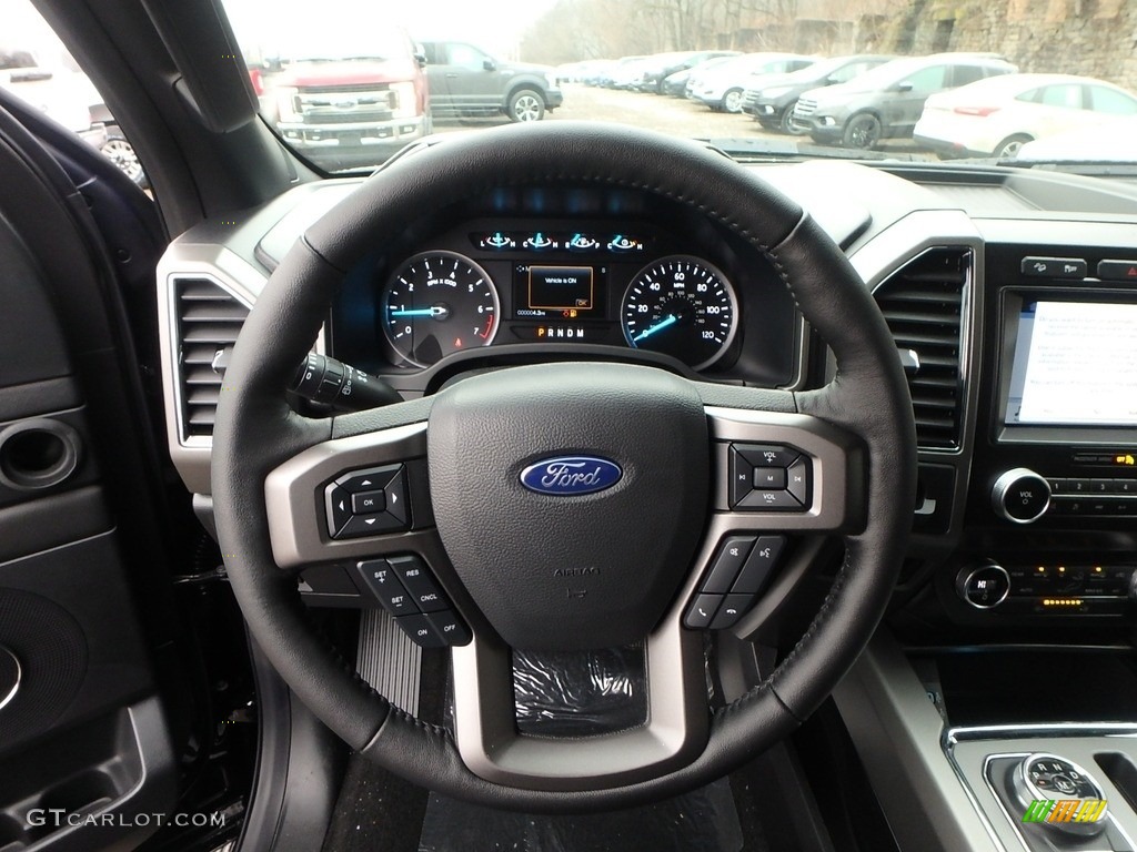 2019 Ford Expedition XLT 4x4 Ebony Steering Wheel Photo #131286327