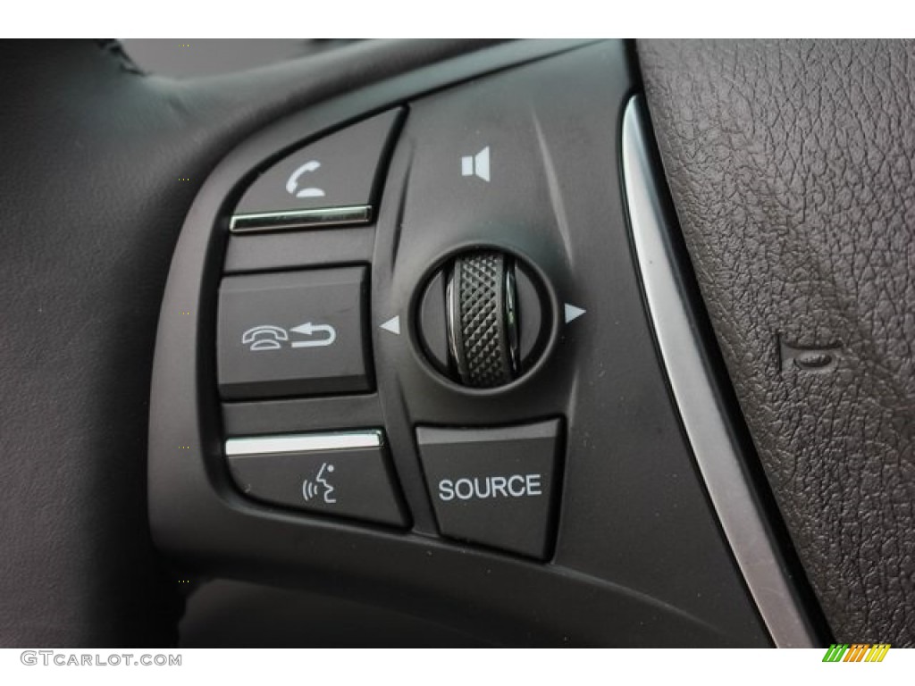 2019 Acura TLX V6 SH-AWD A-Spec Sedan Ebony Steering Wheel Photo #131286975
