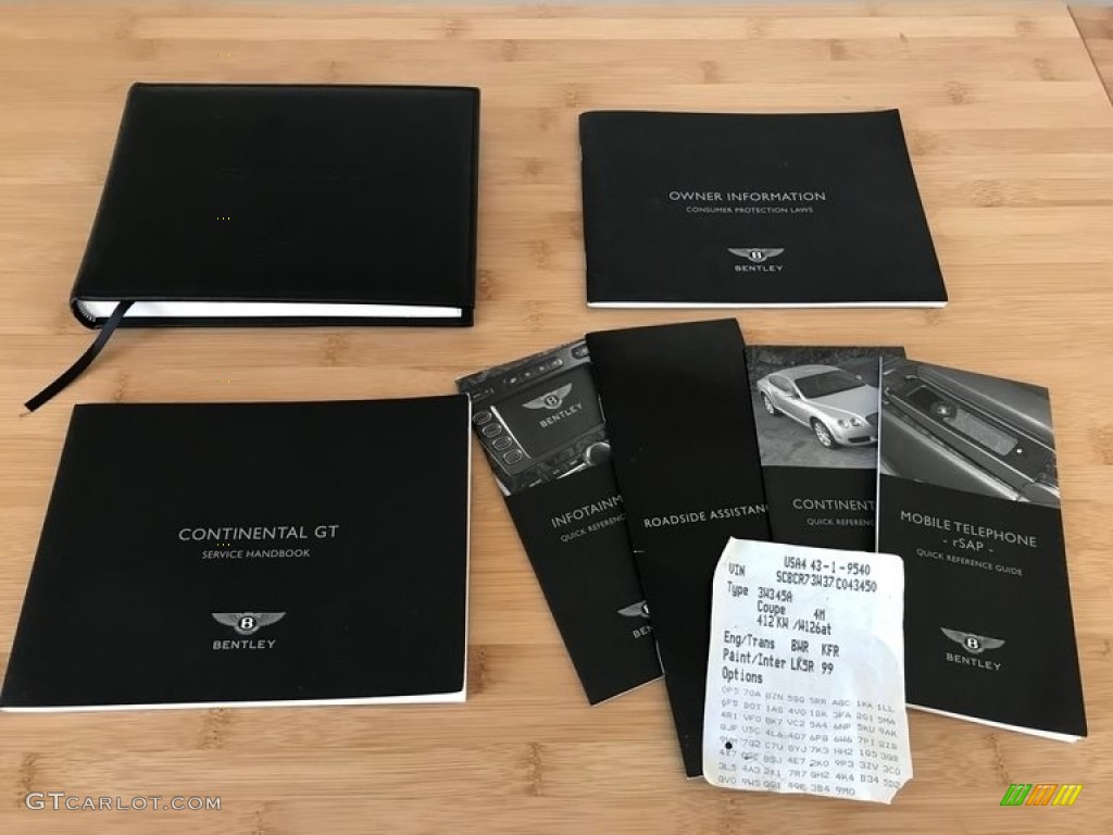 2007 Bentley Continental GT Standard Continental GT Model Books/Manuals Photo #131291238