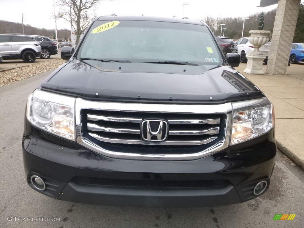 2012 Pilot EX-L 4WD - Crystal Black Pearl / Gray photo #5