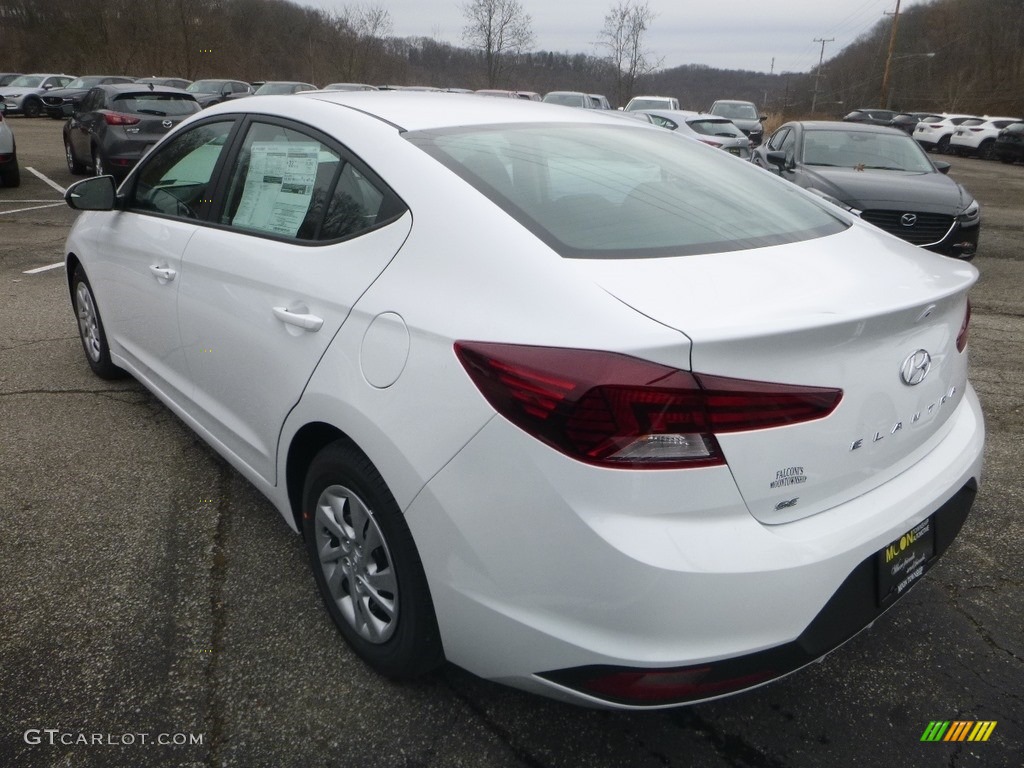 2019 Elantra SE - Quartz White Pearl / Black photo #6
