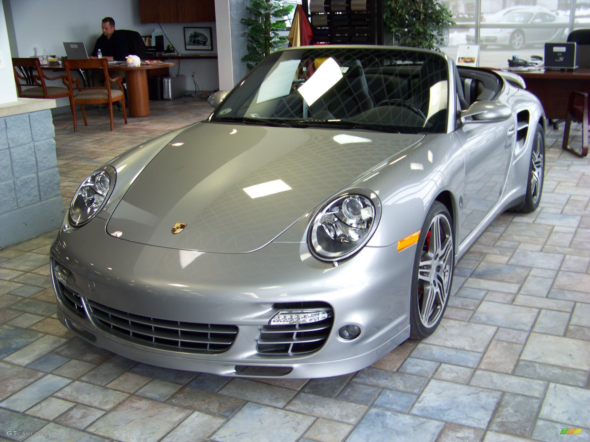 2008 911 Turbo Cabriolet - GT Silver Metallic / Natural Grey photo #1