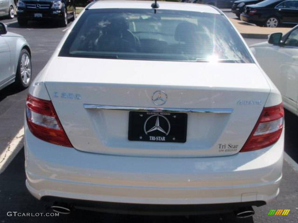 2009 C 300 4Matic Sport - Arctic White / Black photo #5