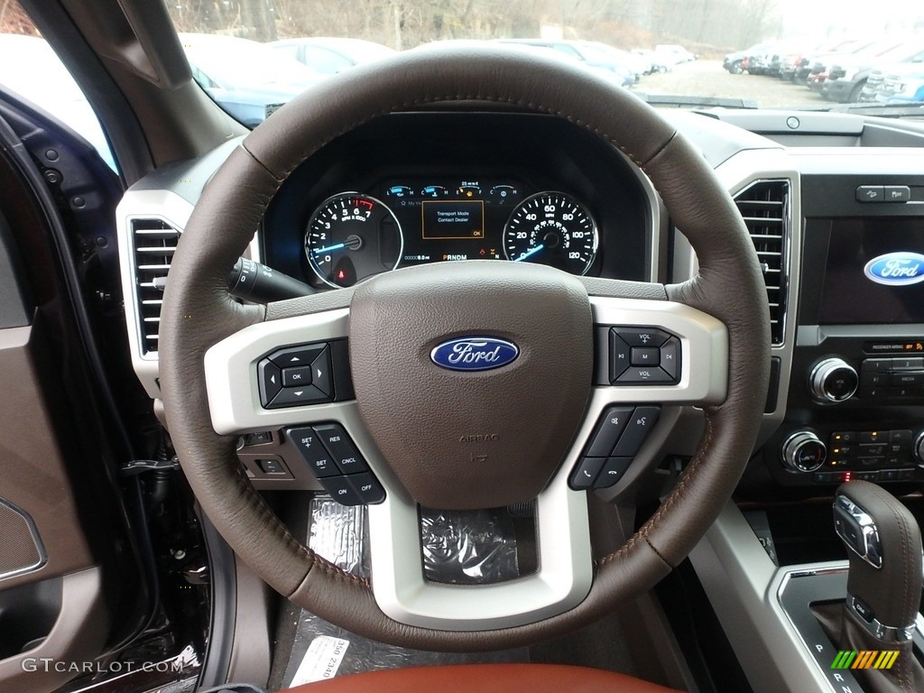2019 Ford F150 King Ranch SuperCrew 4x4 King Ranch Kingsville/Java Steering Wheel Photo #131299335
