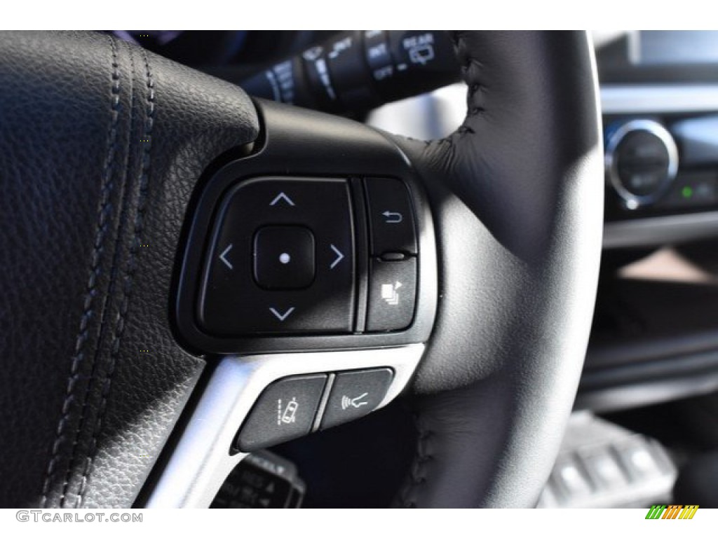 2019 Toyota Highlander Hybrid XLE AWD Black Steering Wheel Photo #131302992
