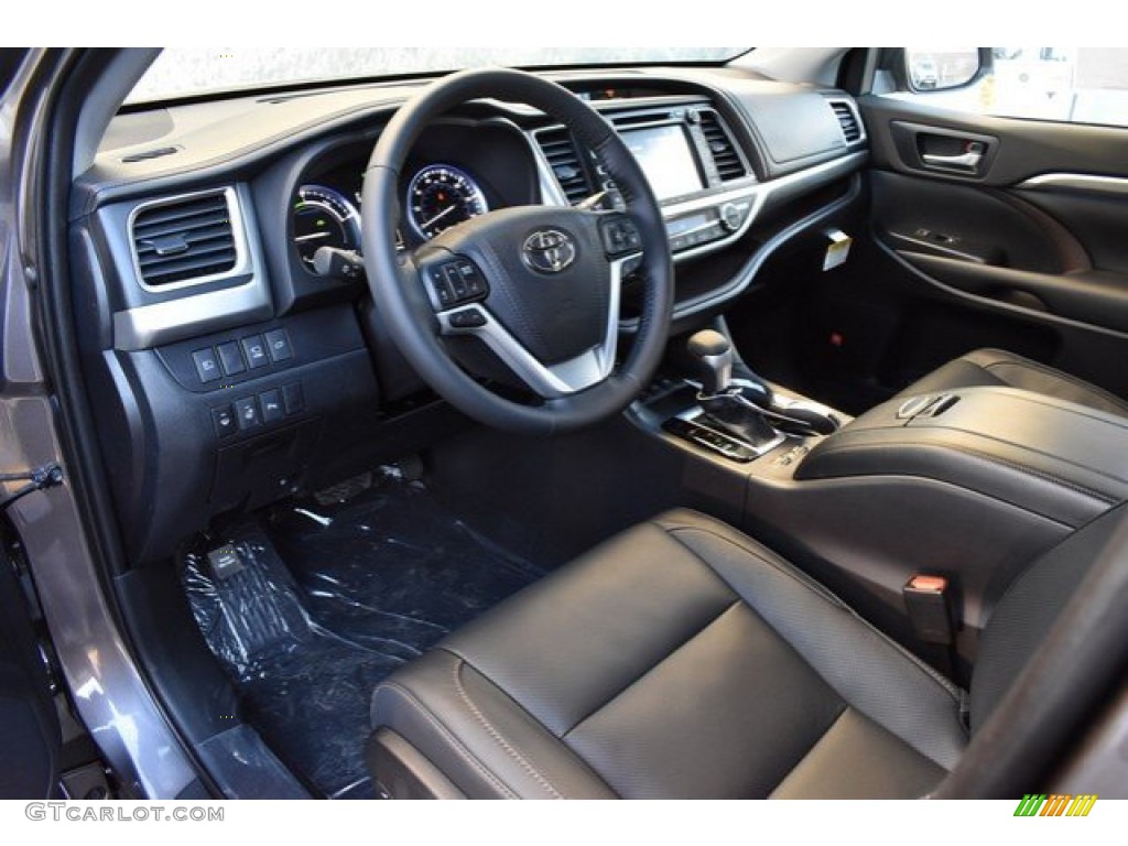 Black Interior 2019 Toyota Highlander Hybrid Limited AWD Photo #131303280