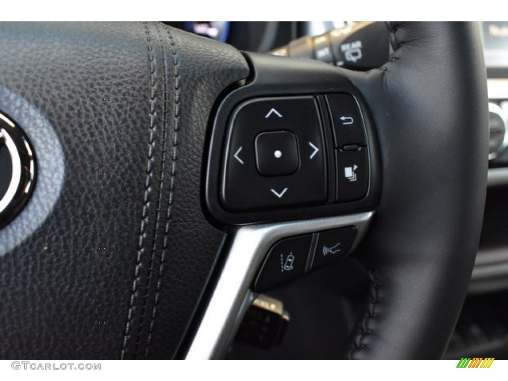 2019 Toyota Highlander Hybrid Limited AWD Black Steering Wheel Photo #131303958