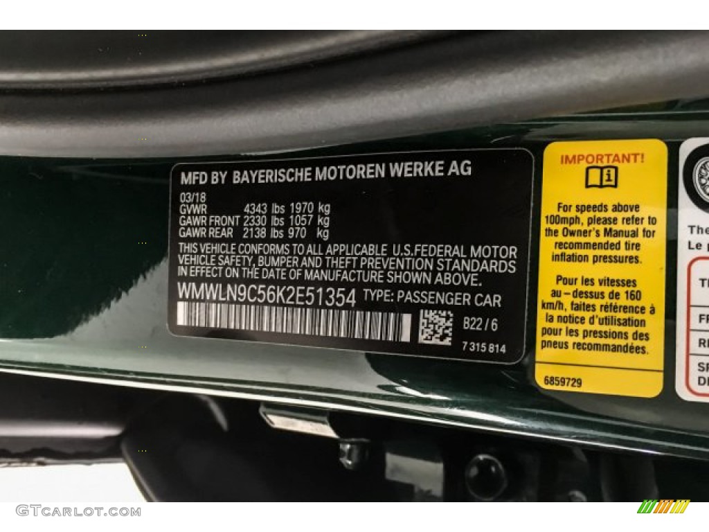 2019 Clubman Color Code B22 for British Racing Green II Photo #131309985
