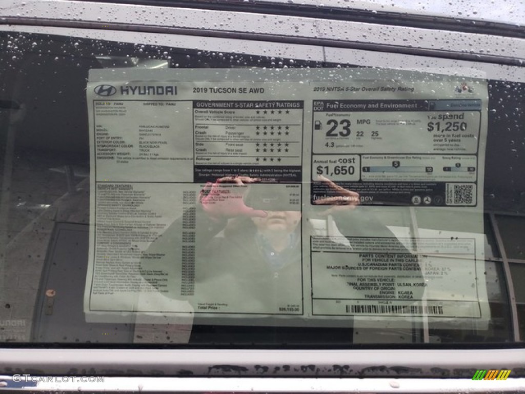 2019 Hyundai Tucson SE AWD Window Sticker Photo #131313522