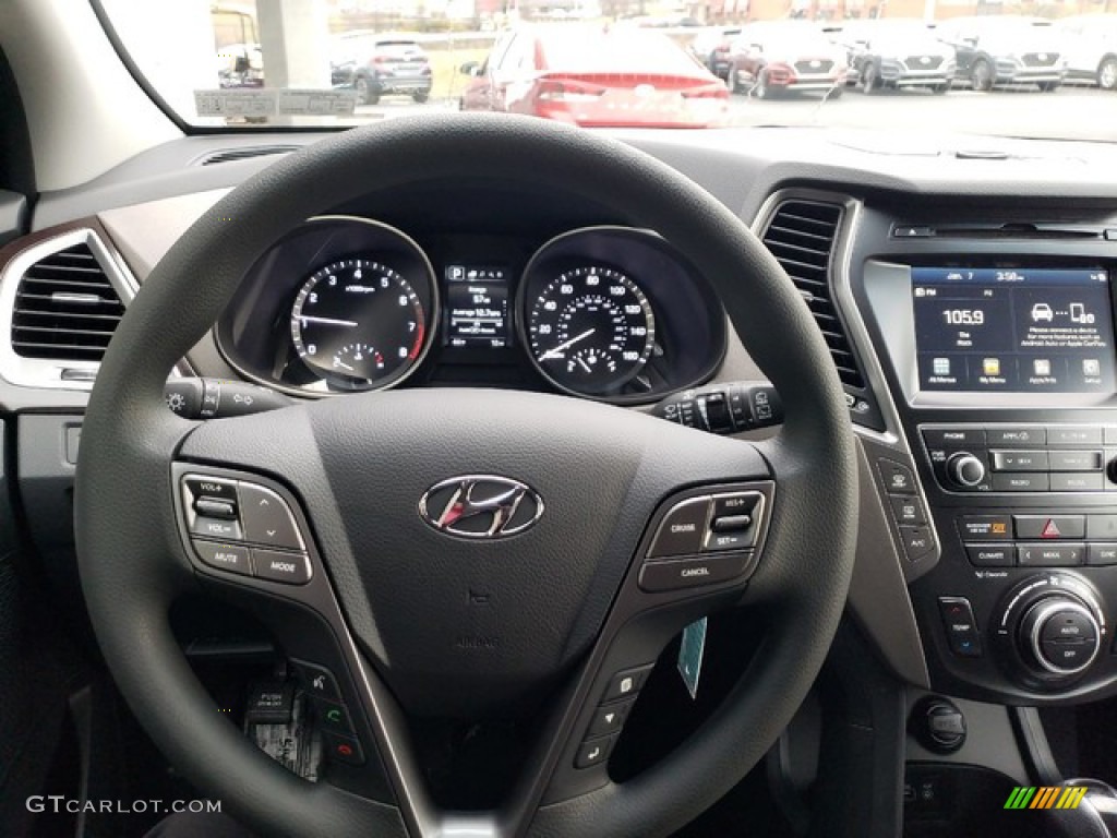 2019 Hyundai Santa Fe XL SE AWD Gray Steering Wheel Photo #131315802