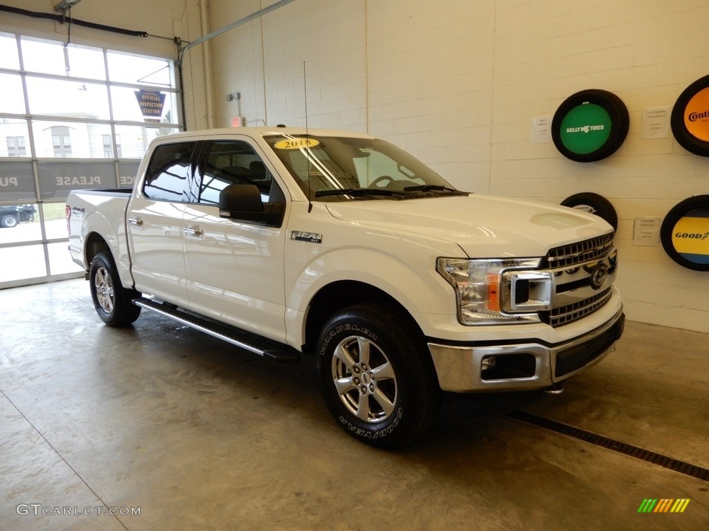 2018 F150 XLT SuperCrew 4x4 - Oxford White / Light Camel photo #1