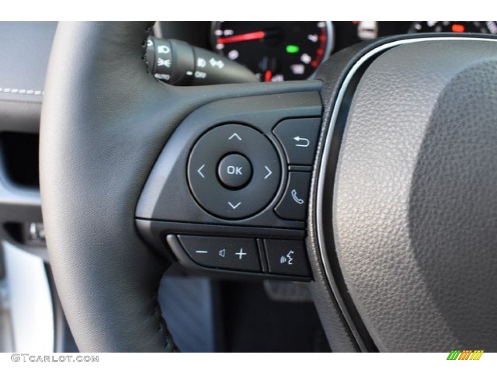 2019 Toyota RAV4 XLE AWD Black Steering Wheel Photo #131318325