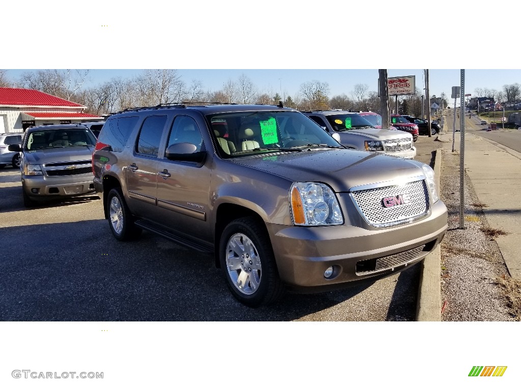 2012 Yukon XL SLT 4x4 - Mocha Steel Metallic / Light Tan photo #3