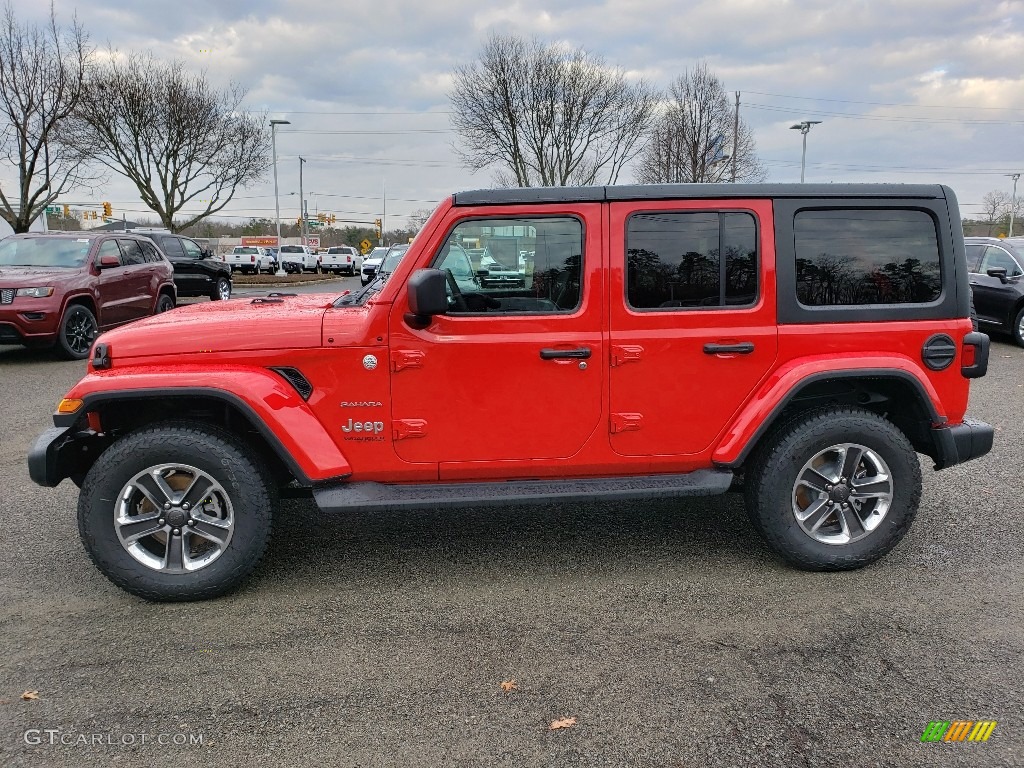Firecracker Red 2019 Jeep Wrangler Unlimited Sahara 4x4 Exterior Photo #131320701