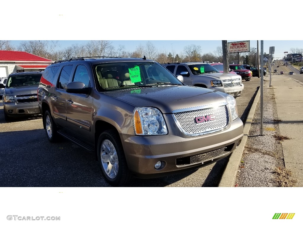 2012 Yukon XL SLT 4x4 - Mocha Steel Metallic / Light Tan photo #22