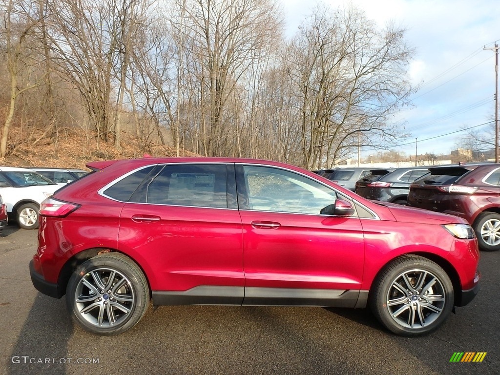2019 Edge Titanium AWD - Ruby Red / Ceramic photo #1