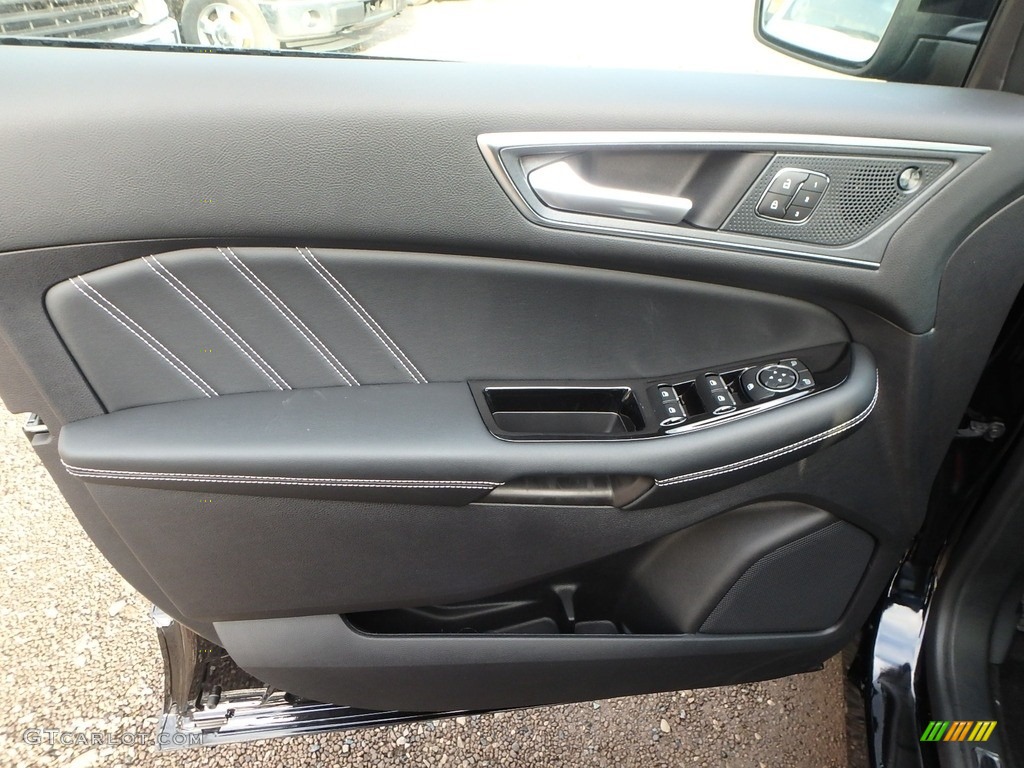 2019 Ford Edge ST AWD Ebony Door Panel Photo #131324991